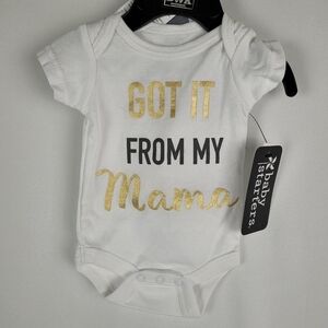 NWT Baby Starters "Got It From My Mama" Bundle One PC, Socks and Headband Sz NB